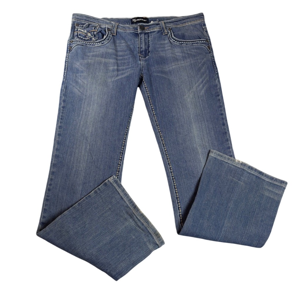 Petrol Whitney Jeans Women Size 12 Blue‎ Bootcut Contrast Stitch Stretch